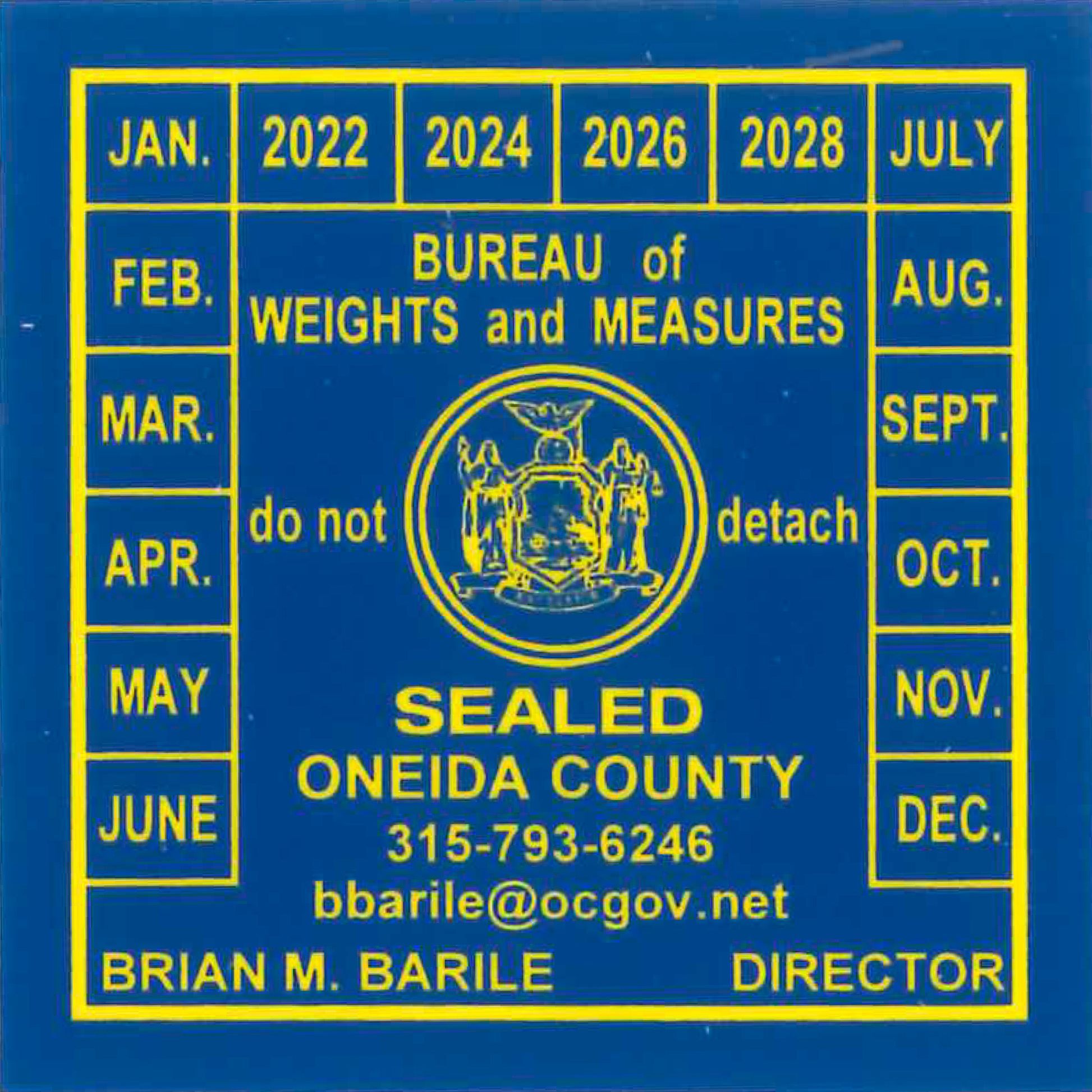 Weights and Measures Seal